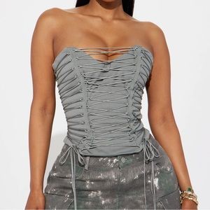 Fashion Nova Lace Up Top